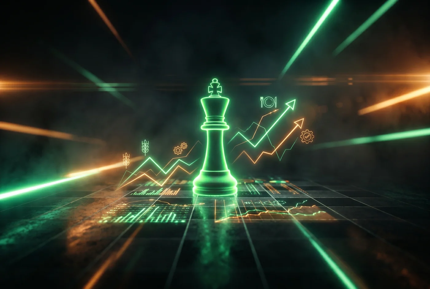 Re degli scacchi neon - strategia growth marketing food